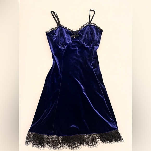 Dresses & Skirts - dark purple velvet gothic dress